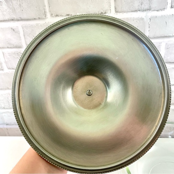 Vintage Pyrex/Beunilum Serving Dish Set - Clear Glass Bowl With Aluminum Cover - Picture 4 of 12